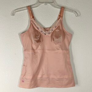 RUBY RIBBON Diva Lace Shapewear Cami #1810 Level 5 Slimming Support Size 36